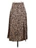 Shein 100% Polyester Animal Print Brown Casual Skirt Size 4 - photo 1