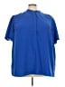 Lands' End 100% Polyester Blue Short Sleeve Blouse Size 24 - photo 1