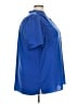 Lands' End 100% Polyester Blue Short Sleeve Blouse Size 24 - photo 4