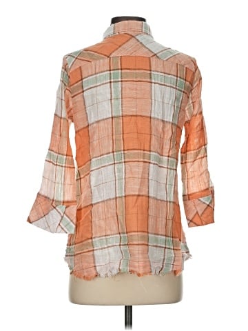 Boho Chic 3/4 Sleeve Button-Down Shirt (view 2)