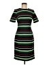 MICHAEL Michael Kors Stripes Multi Color Green Casual Dress Size 6 - photo 1