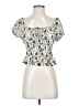 Assorted Brands Silver Gray Short Sleeve Blouse Size S (estimated) - photo 1
