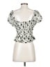 Assorted Brands Silver Gray Short Sleeve Blouse Size S (estimated) - photo 2