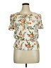 Iz Byer Ivory Short Sleeve Blouse Size XL - photo 1