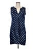Lands' End 100% Cotton Polka Dots Blue Casual Dress Size M - photo 1