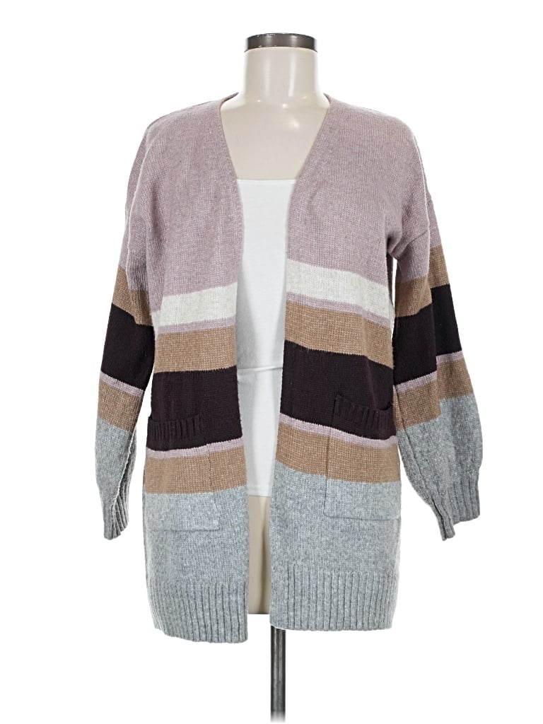 Pre-owned Pink Rose Cardigan Sweater In Gray