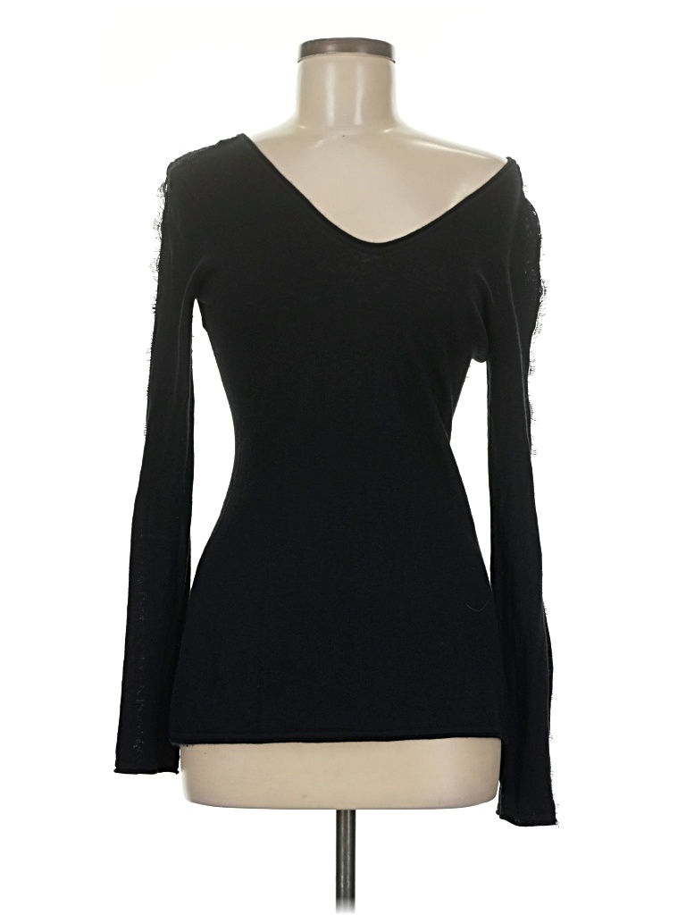Pre-owned Express Long Sleeve Top Black Sweetheart Neckline Tops