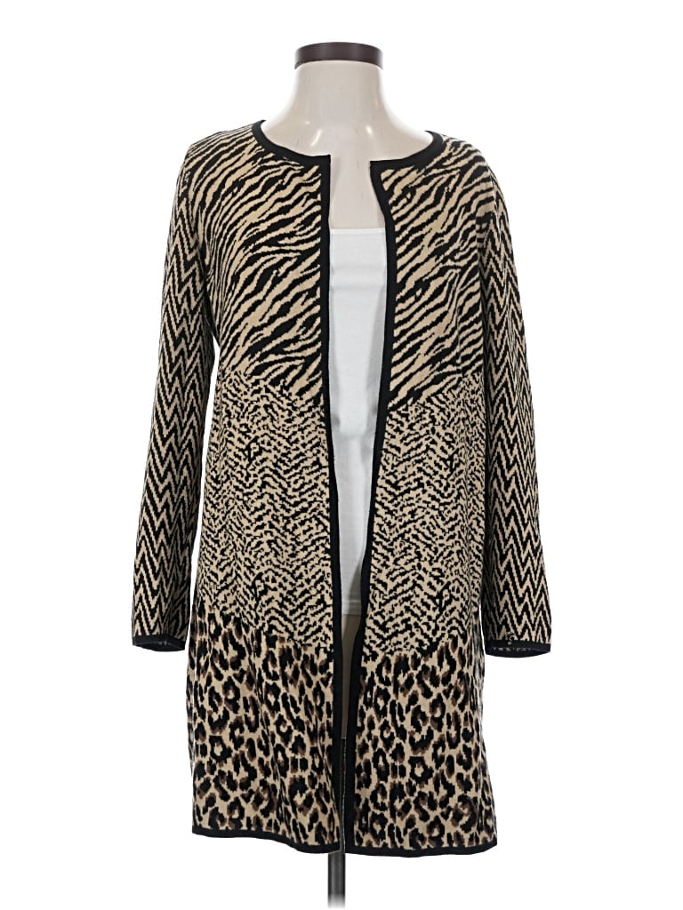 Pre-owned Easywear By Chico's Cardigan Sweater In Brown