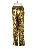 Queen 100% Polyester Metallic Gold Casual Pants Size S - photo 2