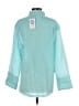 Assorted Brands 100% Cotton Color Block Teal 3/4 Sleeve Button-Down Shirt Size 0 - photo 2