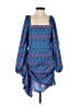 Rhode 100% Recycled Polyester Paisley Blue Cocktail Dress Size S - photo 1