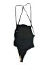 Unbranded Solid Black One Piece Swimsuit Size L - photo 2