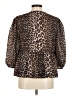 Unbranded 100% Polyester Animal Print Brown 3/4 Sleeve Blouse Size M - photo 2