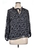 Express 100% Polyester Blue 3/4 Sleeve Blouse Size XL - photo 1