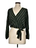 E&M Collection 100% Polyester Green Long Sleeve Blouse Size M - photo 1