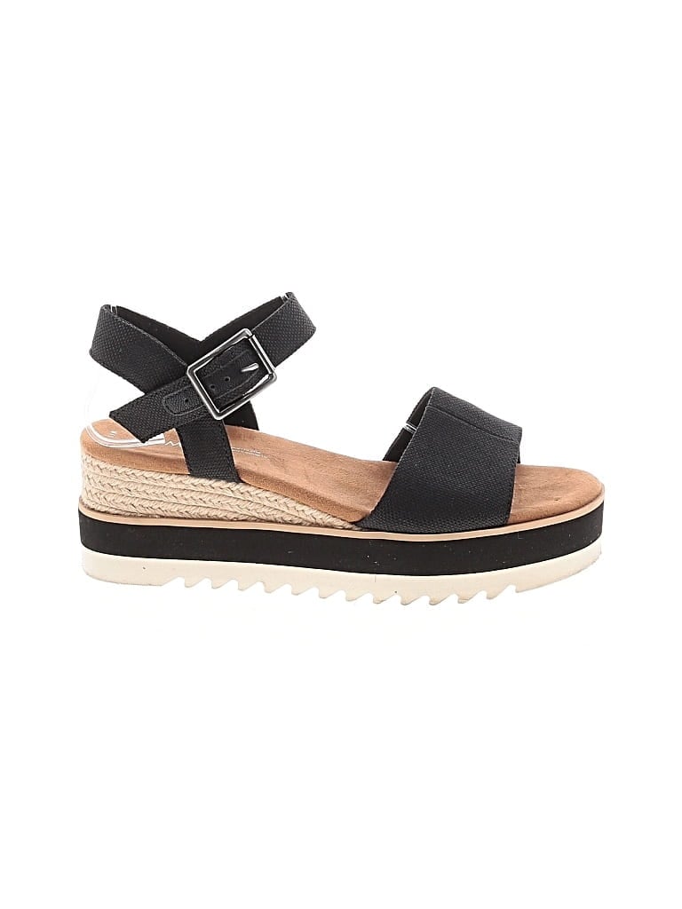 Pre-owned Toms Wedges In Black