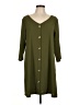 Unbranded Solid Green Casual Dress Size L - photo 1