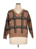 Max Studio Plaid Brown Pullover Sweater Size 1X - photo 1