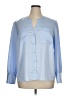 A New Day 100% Polyester Color Block Blue Long Sleeve Blouse Size 1X - photo 1