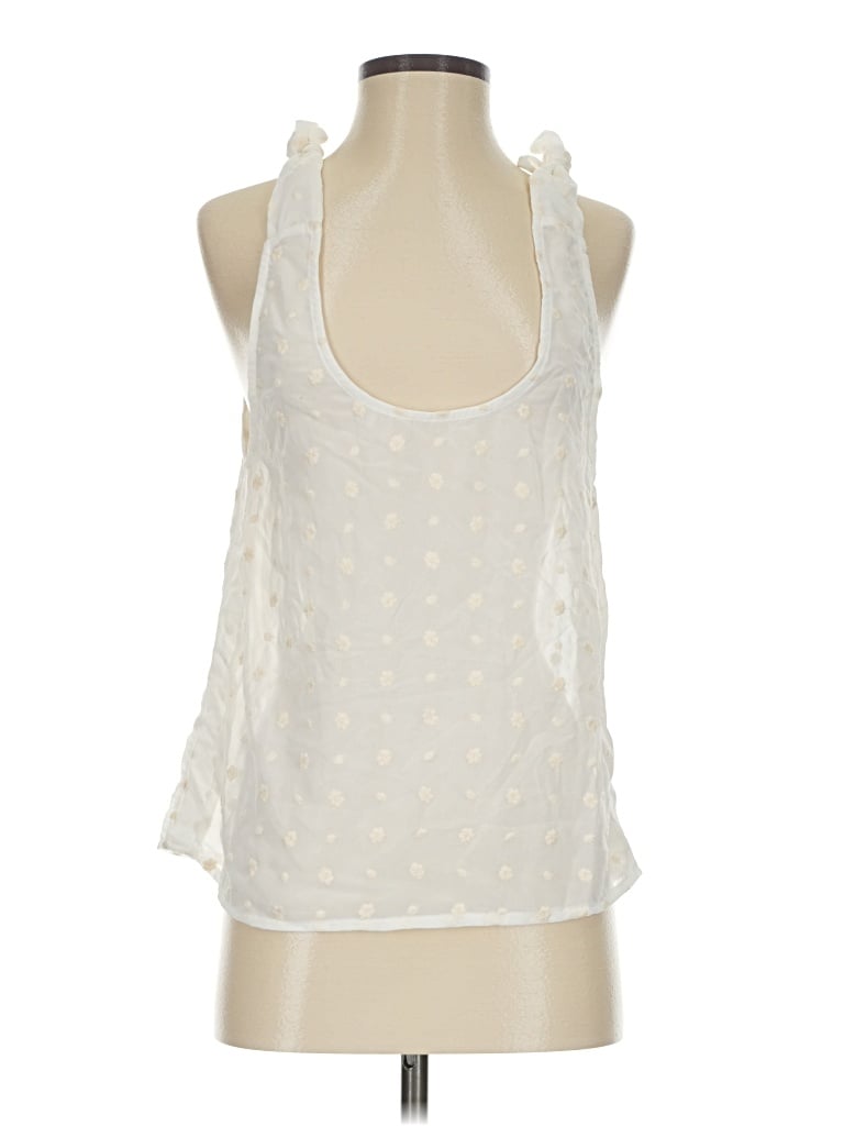 Pre-owned Lucy Paris Sleeveless Blouse In Ivory