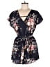 Shein 100% Polyester Floral Blue Romper Size 6 - photo 1
