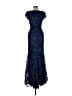 Mac Duggal 100% Polyester Blue Cocktail Dress Size 6 - photo 2