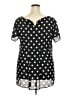 Torrid 100% Polyester Polka Dots Black Short Sleeve Blouse Size 2X Plus (2) - photo 2