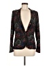 Silence and Noise 100% Polyester Floral Burgundy Blazer Size S - photo 1