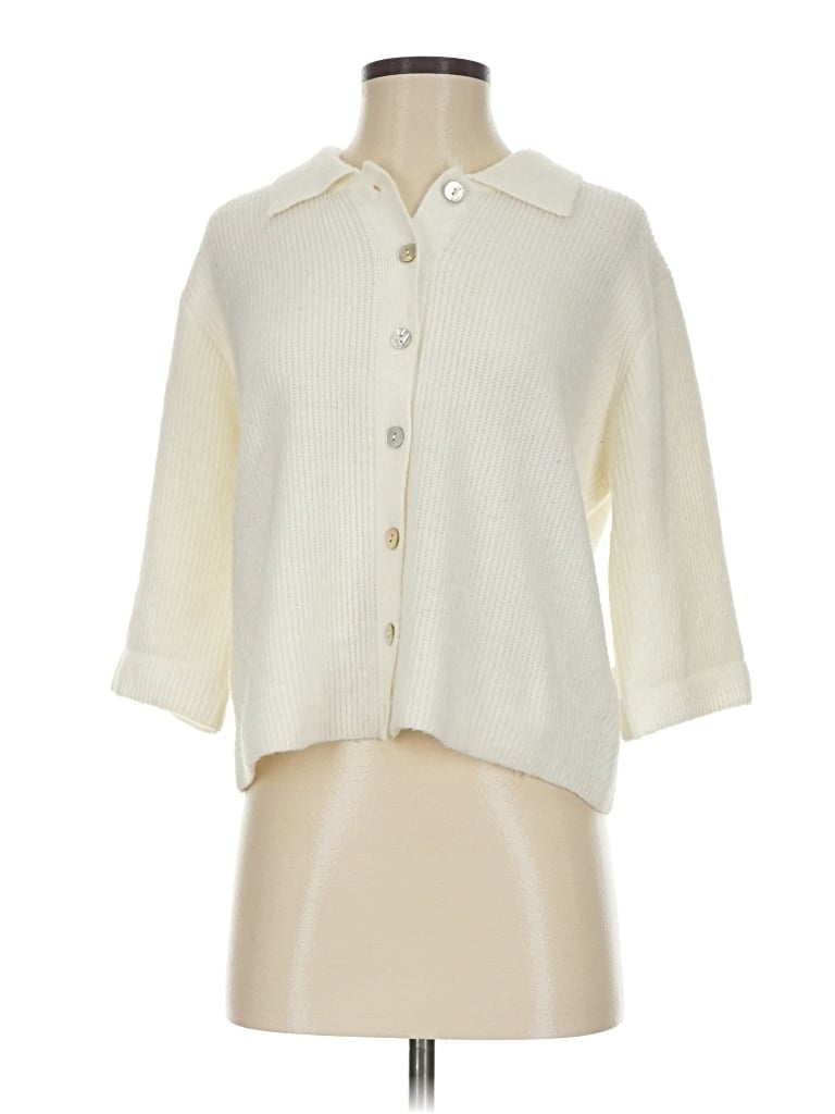 Pre-owned A Loves A Cardigan Sweater In White