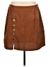 Shein 100% Polyester Solid Brown Casual Skirt Size 12 - photo 1