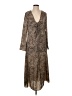 MNG 100% Polyester Animal Print Brown Casual Dress Size 4 - photo 1