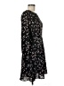 Ann Taylor 100% Polyester Floral Black Casual Dress Size 6 - photo 4