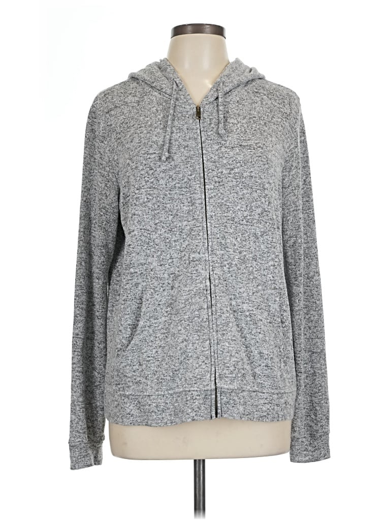 Pre-owned Fatface Zip Up Hoodie In Gray
