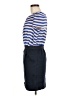MNG by Mango 100% Polyester Stripes Blue Casual Dress Size 6 - photo 5