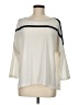 lucy 100% Polyester Ivory White 3/4 Sleeve T-Shirt Size M (estimated) - photo 1