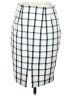 Express Checkered-gingham White Formal Skirt Size 6 - photo 2