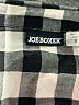 Joe Boxer 100% Cotton Checkered-gingham Black Long Sleeve Button-Down Shirt Size S - photo 7