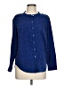 Apt. 9 100% Polyester Polka Dots Blue Long Sleeve Blouse Size L (petite) - photo 1