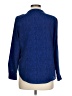 Apt. 9 100% Polyester Polka Dots Blue Long Sleeve Blouse Size L (petite) - photo 2