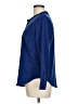 Apt. 9 100% Polyester Polka Dots Blue Long Sleeve Blouse Size L (petite) - photo 5