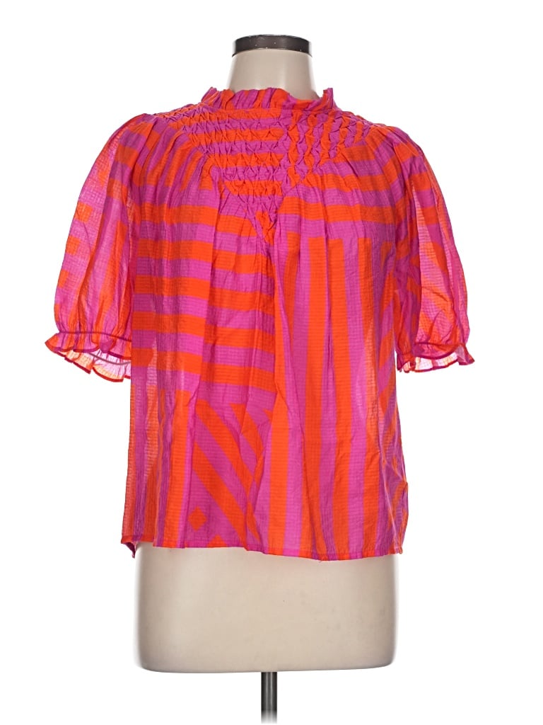 Pre-owned Thml Short Sleeve Blouse In Pink