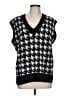 Unbranded 100% Acrylic Houndstooth Black Sweater Vest Size L - photo 1