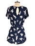 One Clothing 100% Rayon Print Blue Romper Size S - photo 2