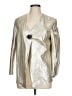 Lafayette 148 New York 100% Leather Metallic Silver Leather Jacket Size 12 - photo 1