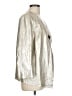 Lafayette 148 New York 100% Leather Metallic Silver Leather Jacket Size 12 - photo 4