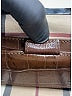 Burberry 100% Leather Brown Croc Embossed Leather Wristlet One size - photo 4