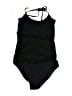 Boohoo Solid Black One Piece Swimsuit Size 6 - photo 2