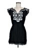 Theme 100% Rayon Black Casual Dress Size M - photo 1