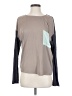 Left Coast by Dolan Color Block Gray Tan Long Sleeve Top Size S - photo 1