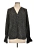 Unbranded 100% Polyester Polka Dots Black Long Sleeve Blouse Size L - photo 1